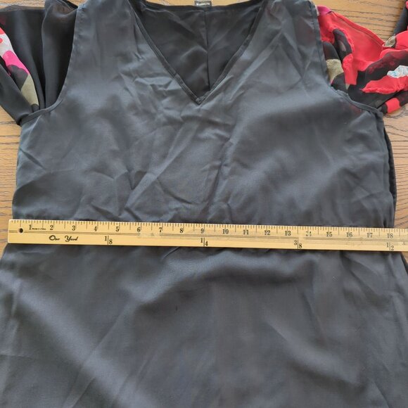 Silk Threads Sheer Black Tunic Dress Sz S With Abstract‎ Pattern Sequin Sleeve - Picture 15 of 16